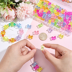 105Pcs 7 Colors Transparent Acrylic Beads&nbsp;TACR-PA0001-32