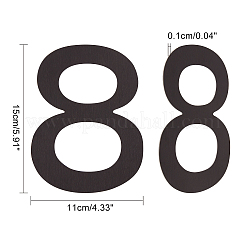 Stainless Steel Home Address Number&nbsp;DJEW-WH0010-06EB