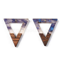 Transparent Resin & Walnut Wood Pendants&nbsp;RESI-ZX017-42