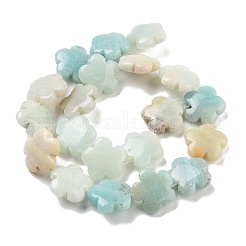Natural Flower Amazonite Beads Strands&nbsp;G-F769-F01-02