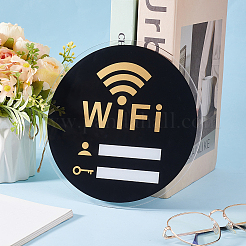 Acrylic Wifi Password Signages&nbsp;AJEW-WH0542-66B