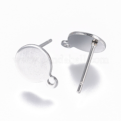 Non-Tarnish 304 Stainless Steel Ear Stud Components&nbsp;STAS-F227-19A-P