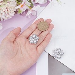 2Pcs Zinc Alloy Rhinestone Cufflinks&nbsp;AJEW-ME0001-44P