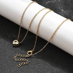 304 Stainless Steel Pendant Necklaces&nbsp;NJEW-O108-14G