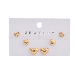 Brass Stud Earring Sets for Women&nbsp;EJEW-F352-01G-03