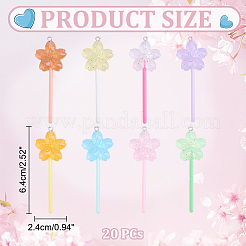 Resin Pendants&nbsp;RESI-WH0026-148D