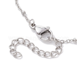 2Pcs 2 Colors 304 Stainless Steel Satellite Chain Bracelet Makings&nbsp;BJEW-JB10587