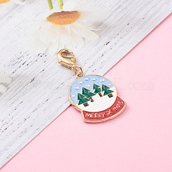 Christmas Themed Alloy Enamel Pendants&nbsp;HJEW-JM00457-06