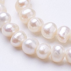 Natural Cultured Freshwater Pearl Beads Strands&nbsp;PEAR-F004-02-01