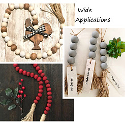 120Pcs 6 Style Natural Wood Beads&nbsp;WOOD-YS0001-02