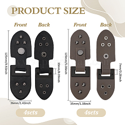 8 Sets 2 Styles PU Leather Buckle&nbsp;DIY-FG0007-73