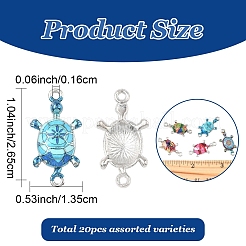 20Pcs 10 Colors Alloy Enamel Connector Charms&nbsp;ENAM-YW0008-59