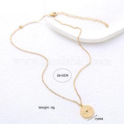 304 Stainless Steel Weight Plate Pendant Necklaces for Women&nbsp;LD1257