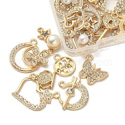 20Pcs 20 Style Alloy Crystal Rhinestone Pendants&nbsp;FIND-YW0003-36
