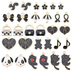 30Pcs 15 Styles Alloy Enamel Charms&nbsp;ENAM-TA0009-01