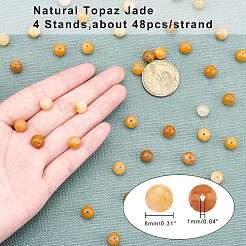 Natural Topaz Jade Bead Strands&nbsp;G-AR0001-35