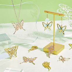 24pcs 8 styles Alloy Open Back Bezel Pendants&nbsp;FIND-GA0004-97
