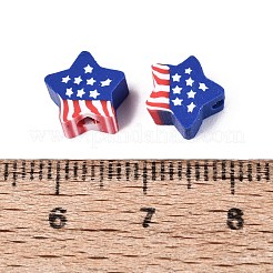 Independence Day Handmade Polymer Clay Beads&nbsp;CLAY-Q253-08B