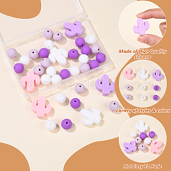 Cactus/Round Silicone Beads&nbsp;SIL-YW0001-50B