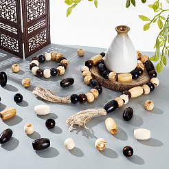 224Pcs 8 Styles Natural Wooden Beads&nbsp;WOOD-PH0003-41