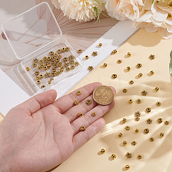 90Pcs 6 Styles Tibetan Style Alloy Spacer Beads&nbsp;TIBE-LP0001-01AG