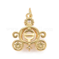 Brass Micro Pave Clear Cubic Zirconia Pendants&nbsp;ZIRC-C030-06G