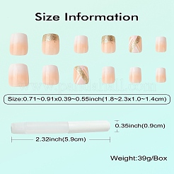 ABS Plastic Full Cover Press On False Nails&nbsp;DIY-CJC0006-15