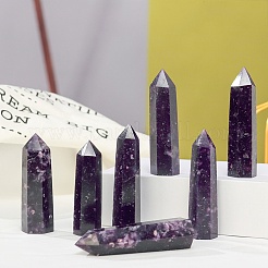 Tower Natural Lepidolite/Purple Mica Stone Home Display Decoration&nbsp;PW-WG15957-01