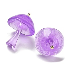 Luminous Epoxy Resin Mushroom Pendants&nbsp;X-RESI-C054-01C