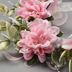 Cloth Artificial Flower Garland Headbands Hair Vine&nbsp;AJEW-WH20019-02A