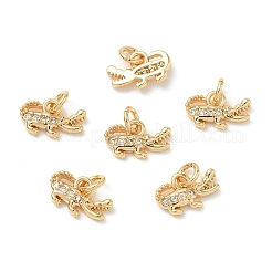 SHEGRACE Brass Micro Pave Clear Cubic Zirconia Pendants&nbsp;XGRQ3D761-471G