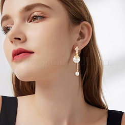 2Pcs Brass Micro Pave Cubic Zirconia Hoop Earring Findings&nbsp;KK-TA0003-42
