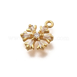 Brass Micro Pave Cubic Zirconia Charms&nbsp;KK-B152-12B-G