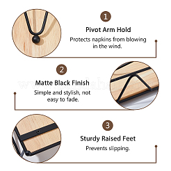 Iron with Wooden Board Napkin Holder&nbsp;AJEW-WH0609-444