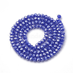 Electroplate Glass Beads Strands&nbsp;EGLA-Q115-6x4mm-M