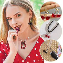 DIY Cherry Pendant Jewelry Kits&nbsp;DIY-PH0029-91