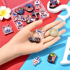 15Pcs 15 Styles Independence Day Theme Silicone Beads&nbsp;SIL-YW0001-81