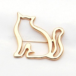 Cat Outline Alloy Brooch&nbsp;PW-WG63C11-01