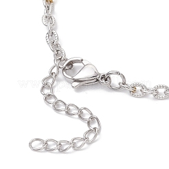 3Pcs 3 Styles 304 Stainless Steel Textured Cable Chain Bracelet Making&nbsp;AJEW-JB01427