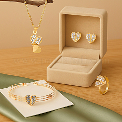 Butterfly Heart Rhinestone Jewelry Set&nbsp;SJEW-HY0001-14