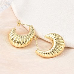 Brass Stud Earrings for Women&nbsp;KK-CBAD851-12G