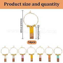 Brass Wine Glass Charms&nbsp;AJEW-GO00012