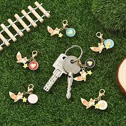 6Pcs Alloy Enamel Pendant Decorations&nbsp;HJEW-YW00419