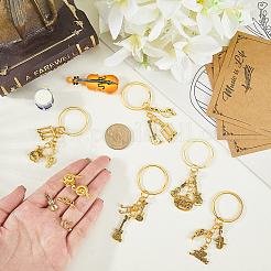 12Pcs Alloy Keychains & 12Pcs Brooches&nbsp;SJEW-WR00004
