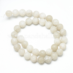 Natural White Jade Bead Strands&nbsp;X-G-R297-8mm-26