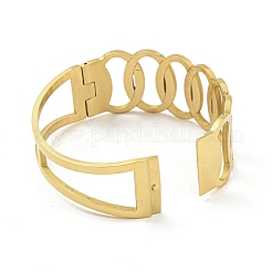 304 Stainless Steel Pave Crystal Rhinestone Hollow Out Hinged Bangles for Women&nbsp;BJEW-D044-07B-G
