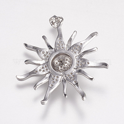 Brass Micro Pave Cubic Zirconia Pendants&nbsp;ZIRC-E143-57P
