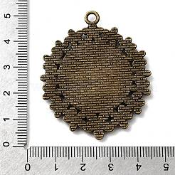 Vintage Tibetan Style Alloy Flower Pendant Cabochon Bezel Settings&nbsp;X-TIBEP-M018-65AB-NF