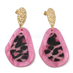 304 Stainless Steel Leopard Stud Earrings&nbsp;EJEW-Z084-14G-03