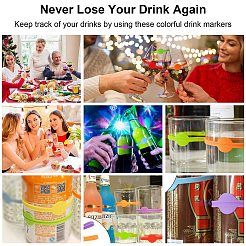 Long Silicone Wine Glass Label&nbsp;AJEW-PH0016-64